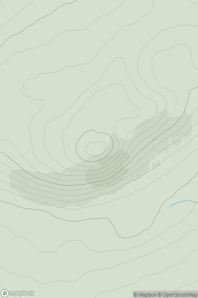 Thumbnail image for Cioch Mhor [Loch Vaich to Moray Firth] showing contour plot for surrounding peak
